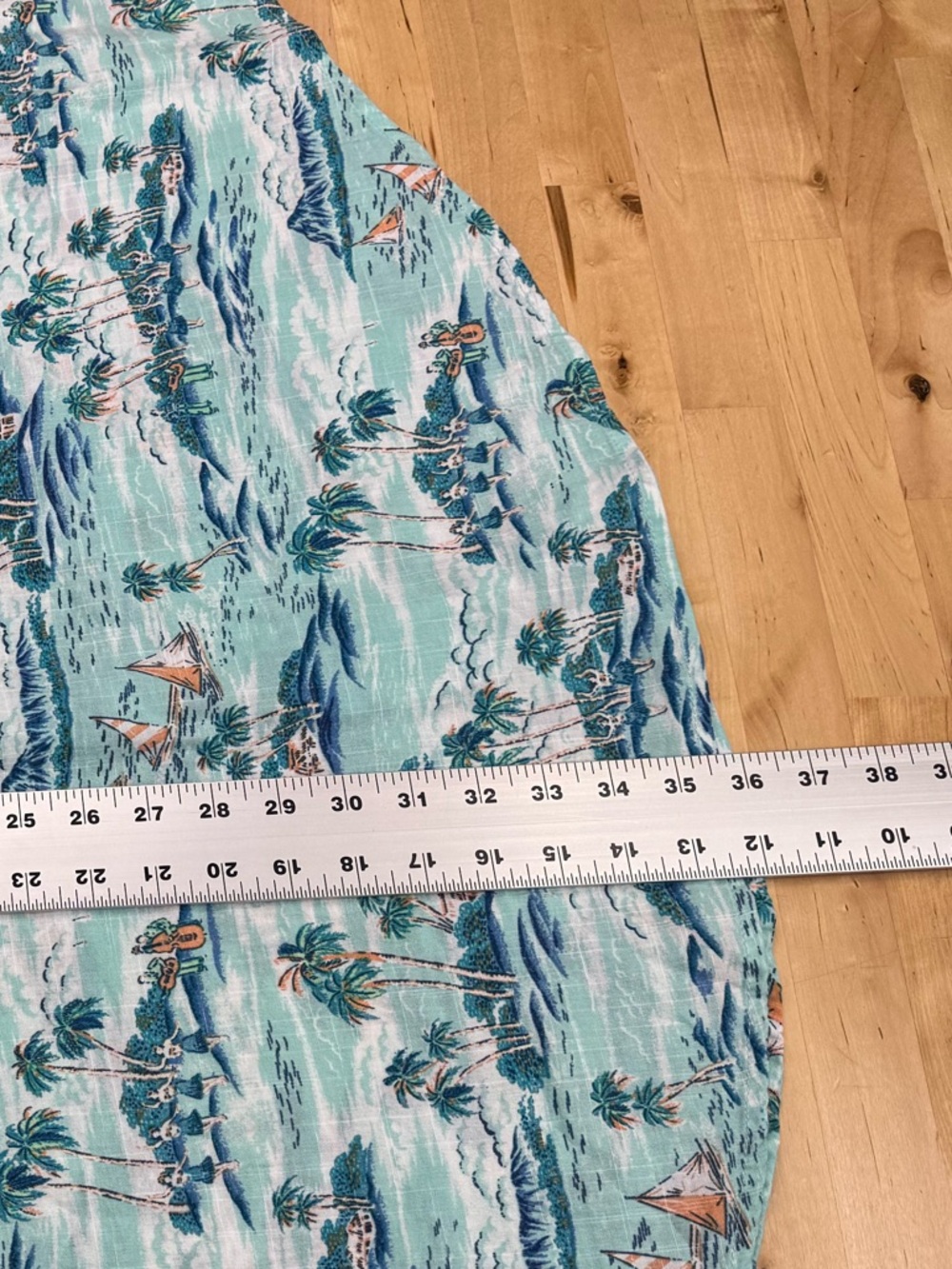 IZOD Saltwater Relaxed Size 3XLT Blue Green Tropical Hawaiian Aloha Shirt NWT - Picture 9 of 13